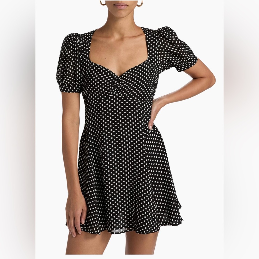 REFORMATION Rebecca Caviar polka dot dress. Black and white. Worn once.